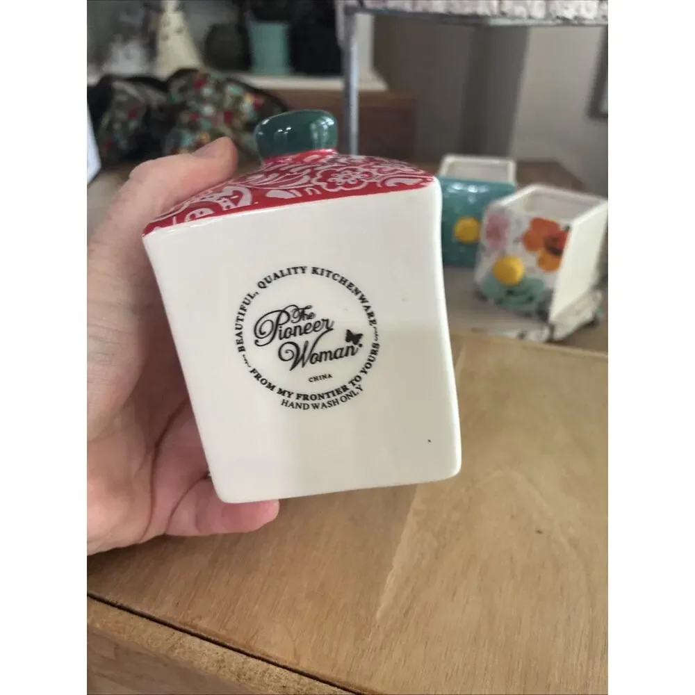 The Pioneer Woman Flea Market Spice Tea Box REPLACEMENT DRAWER ONLY Red Planter